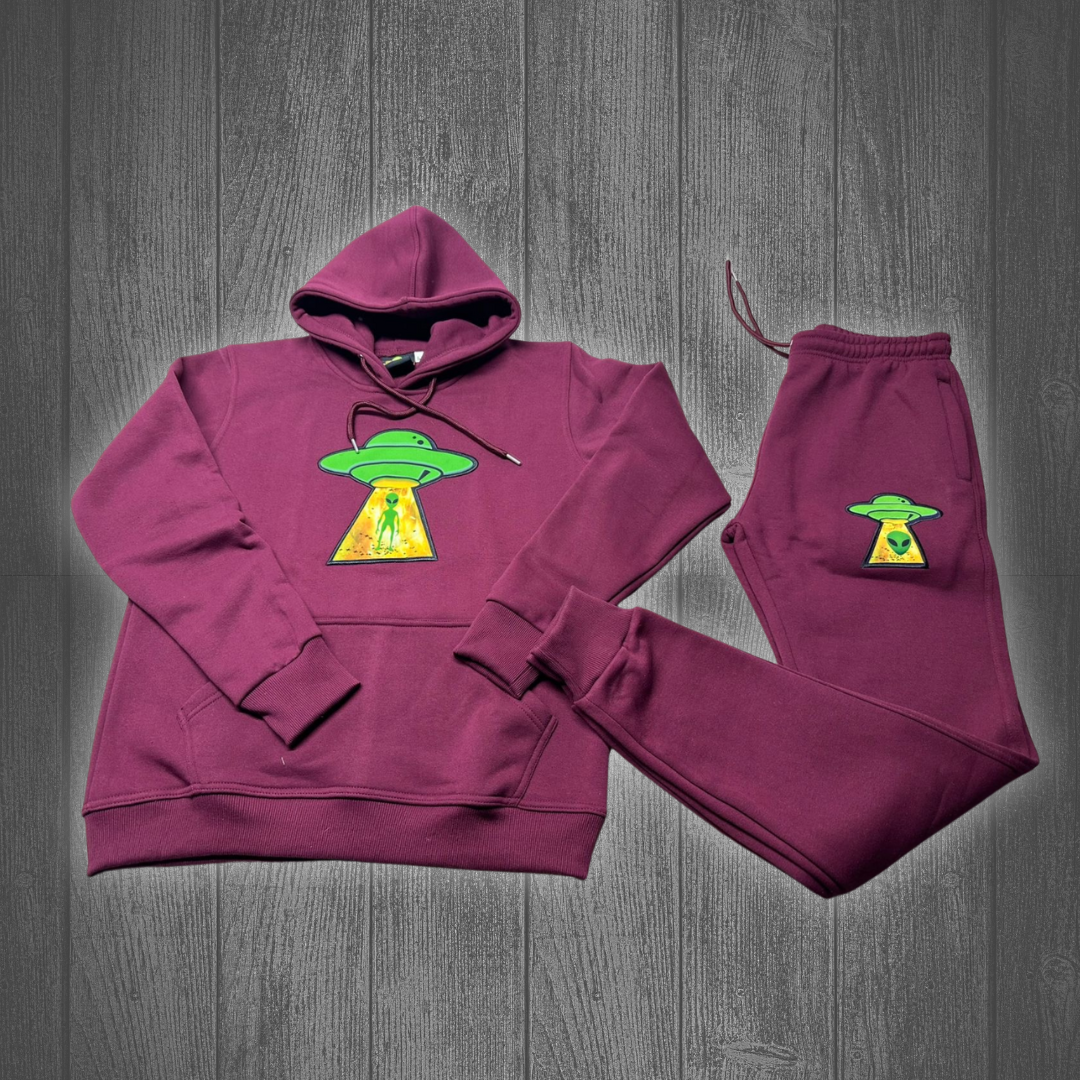 Jumbo Logo Sweatsuit (Maroon)