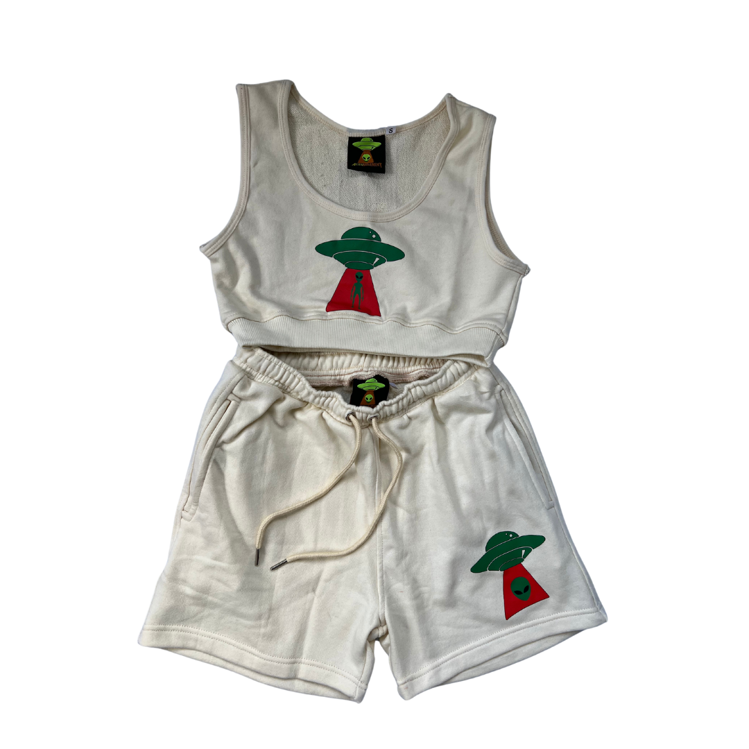 Alien Movement Cotton Terry Two-Piece Bra Set