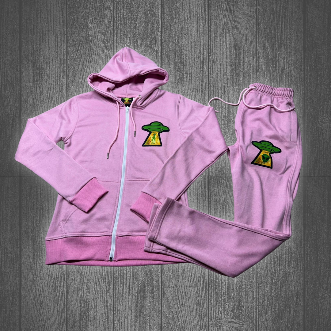 Ladies AMM Jumbo Logo Sweatsuit (Pink)