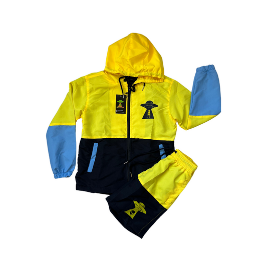 Alien Movement Polyester Windbreaker Set (Yellow)